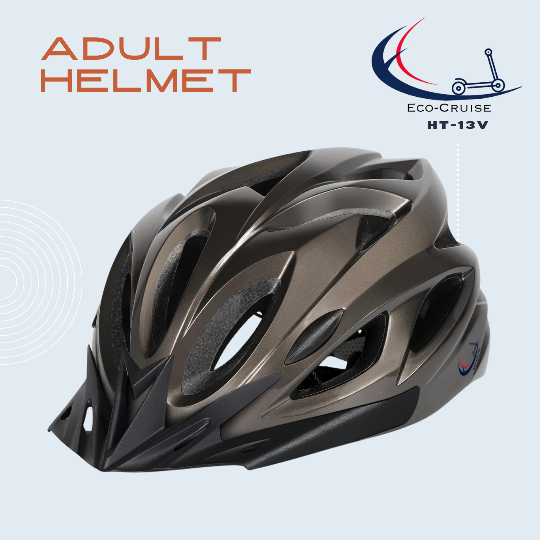 Adult Bicycle Helmet with Visor - Eco-Cruise HT-13V