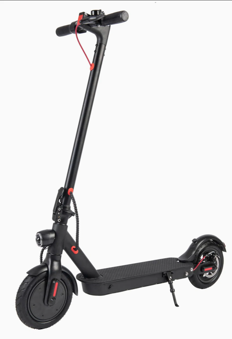 Eco-Cruise KDS-ES8-2 – 350W foldable scooter, 25 km/h, 25-35 km range, dual brakes, headlamp.