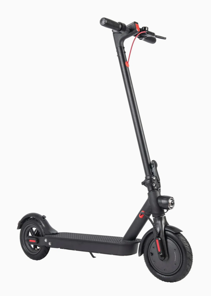 Eco-Cruise KDS-ES8-2 – 350W foldable scooter, 25 km/h, 25-35 km range, dual brakes, headlamp.